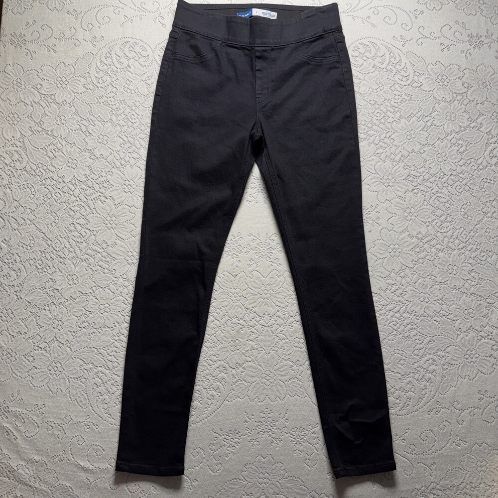 Old Navy Rockstar Super Skinny Jeggings Girls 8 Black Mid Rise Adjustable Waist